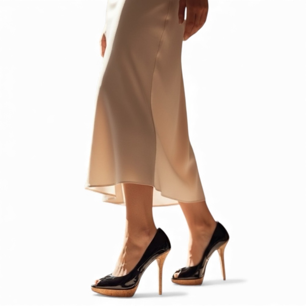 DIOR Black Patent Leather Bow Stiletto Heels